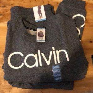 Calvin Klein ..NWT . Jogger and Sweatshirt .. Size Large..